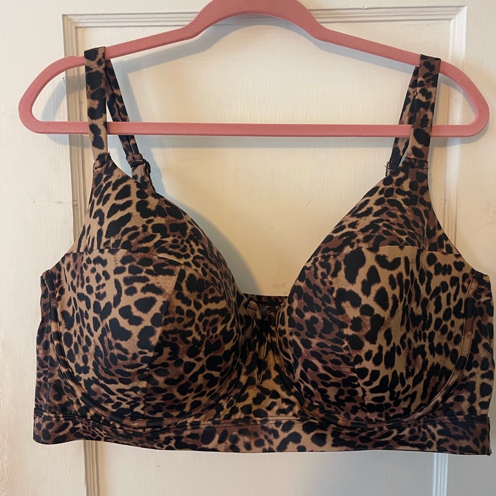 Cacique Brown and Black Leopard Print Bra Full Coverage